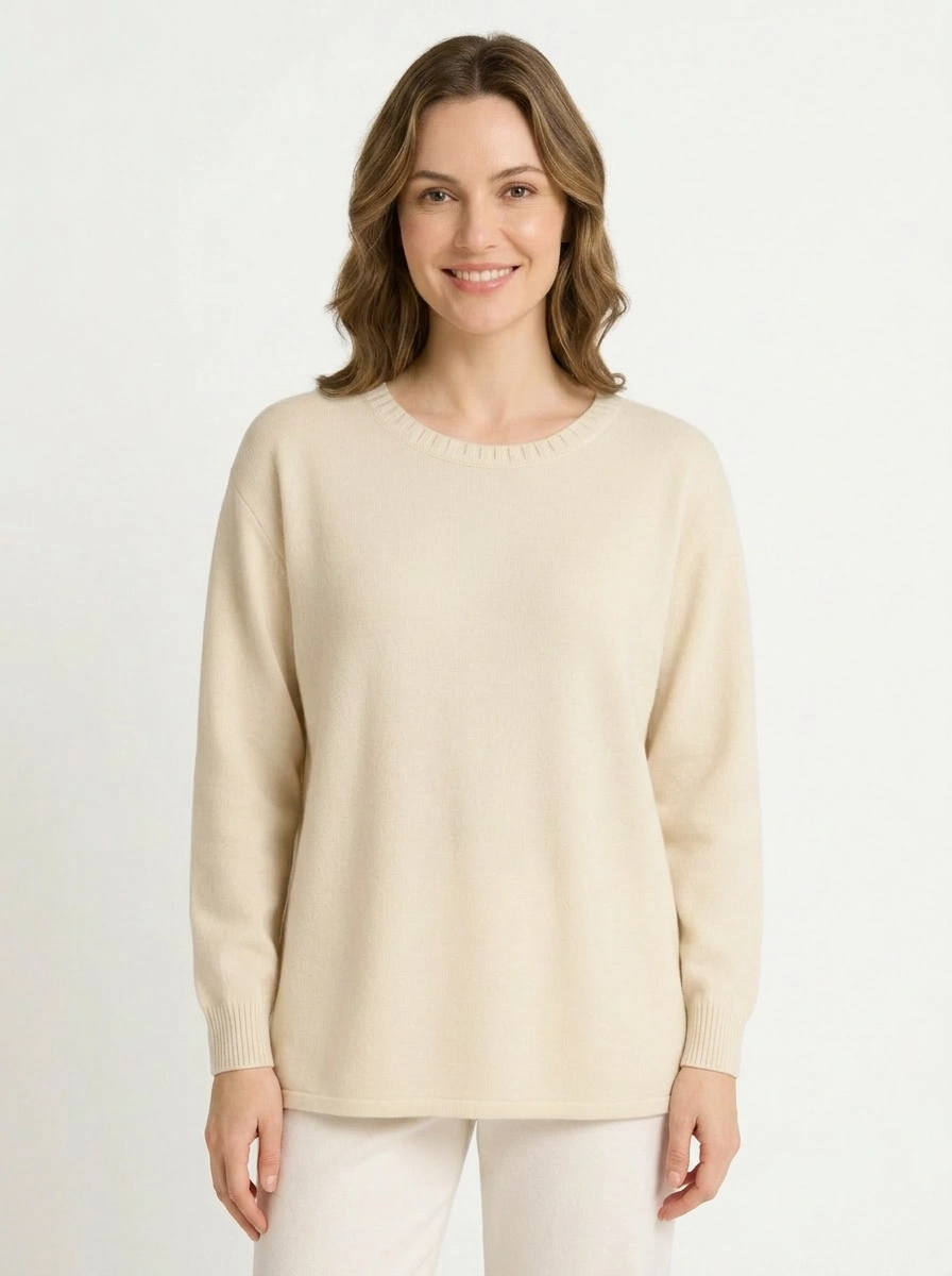 Maral Braided Neckline Soft Jumper